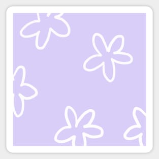 periwinkle flower pattern Sticker